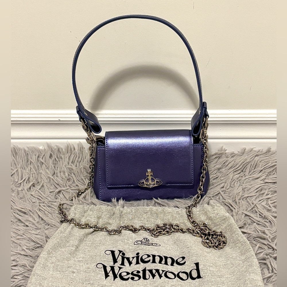 Vivienne Westwood purple bag.
